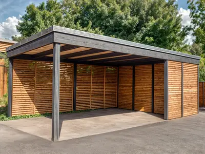 Навес для машины Carport Fortress, 22 м²