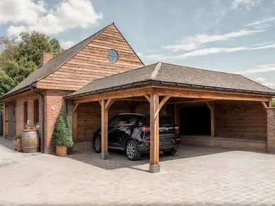 Навес для машины Carport Wood, 31 м²